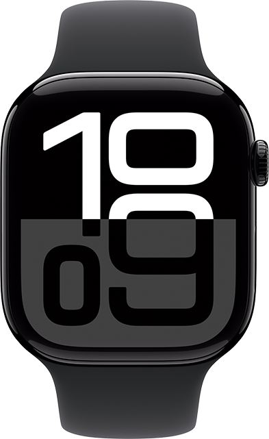 Apple Watch Series 10 46mm - Jet Black Aluminum Black Sport Band M-L