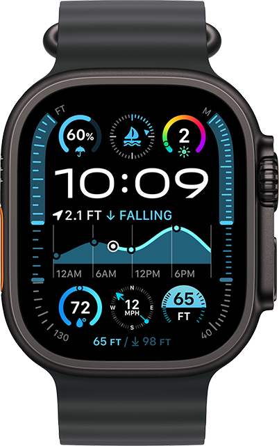 Apple Watch Ultra 2 49mm - Black Titanium Black Ocean Band